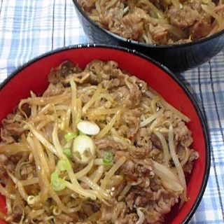 牛もやしスタミナ丼♪